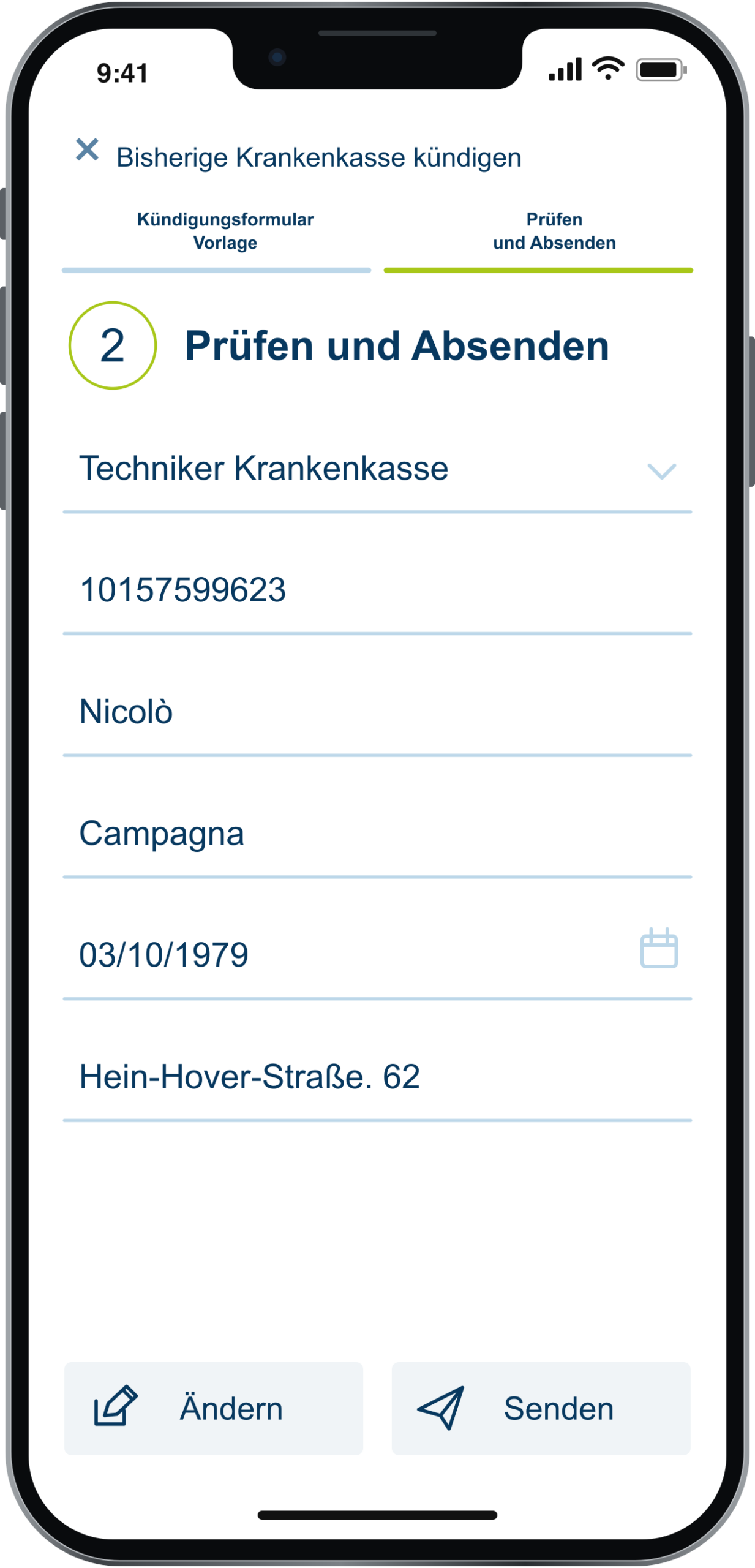 SBK — Prüfen und Absenden, iPhone 13 Pro